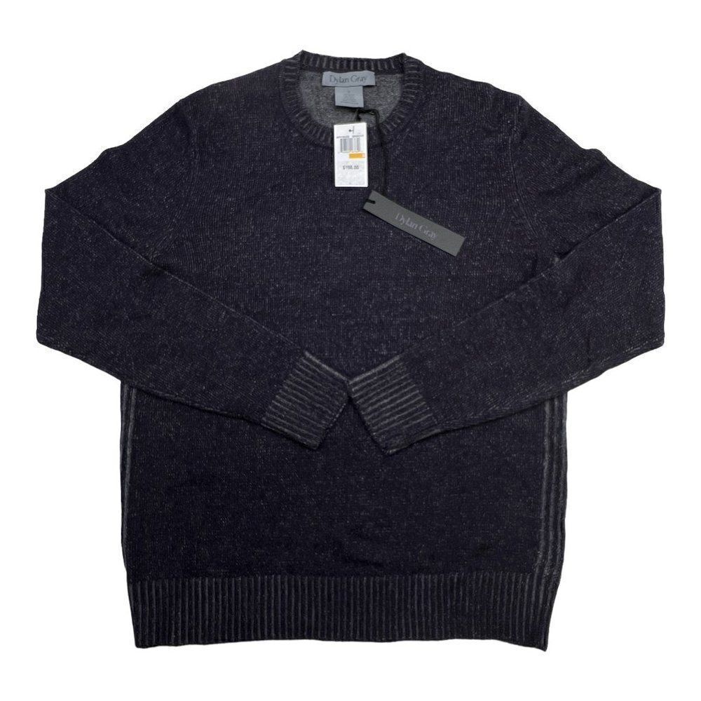 New Dylan Gray Men Purple Grey Crew Neck Sweatshirt Cashmere Classic US S